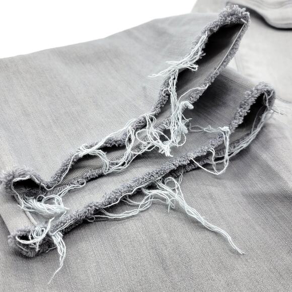 Chico's Jeans Women's 3R, 16R Gray Mid Rise Comfort Stretch Raw Hem Ankle - Picture 5 of 7